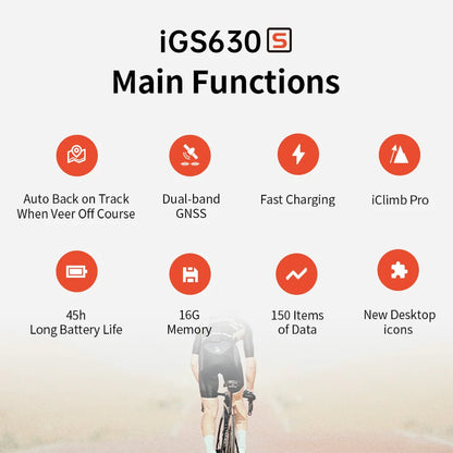 Smart GPS Bike Computer with Cadence and Speed Sensor