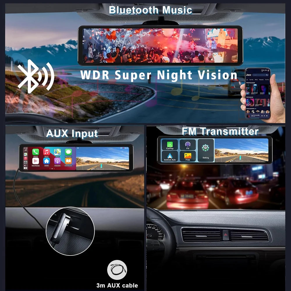 Smart 4K Dash Cam with Android Auto and 32GB