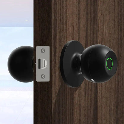 Silver Keyless Fingerprint Door Lock Rechargeable