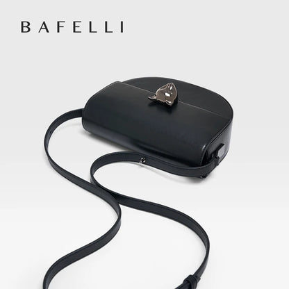 Luxury Leather Saddle Bag Stylish Casual Handbag