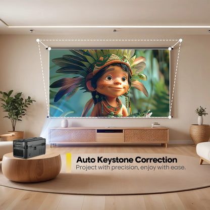 Portable Ultra Short Throw Projector 8K 1080p Auto Focus