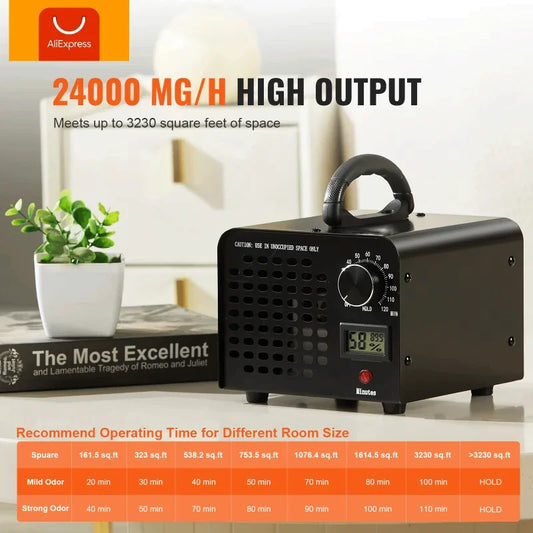 Portable Orange Ozone Machine 12g Deodoriser for Car & Kitchen