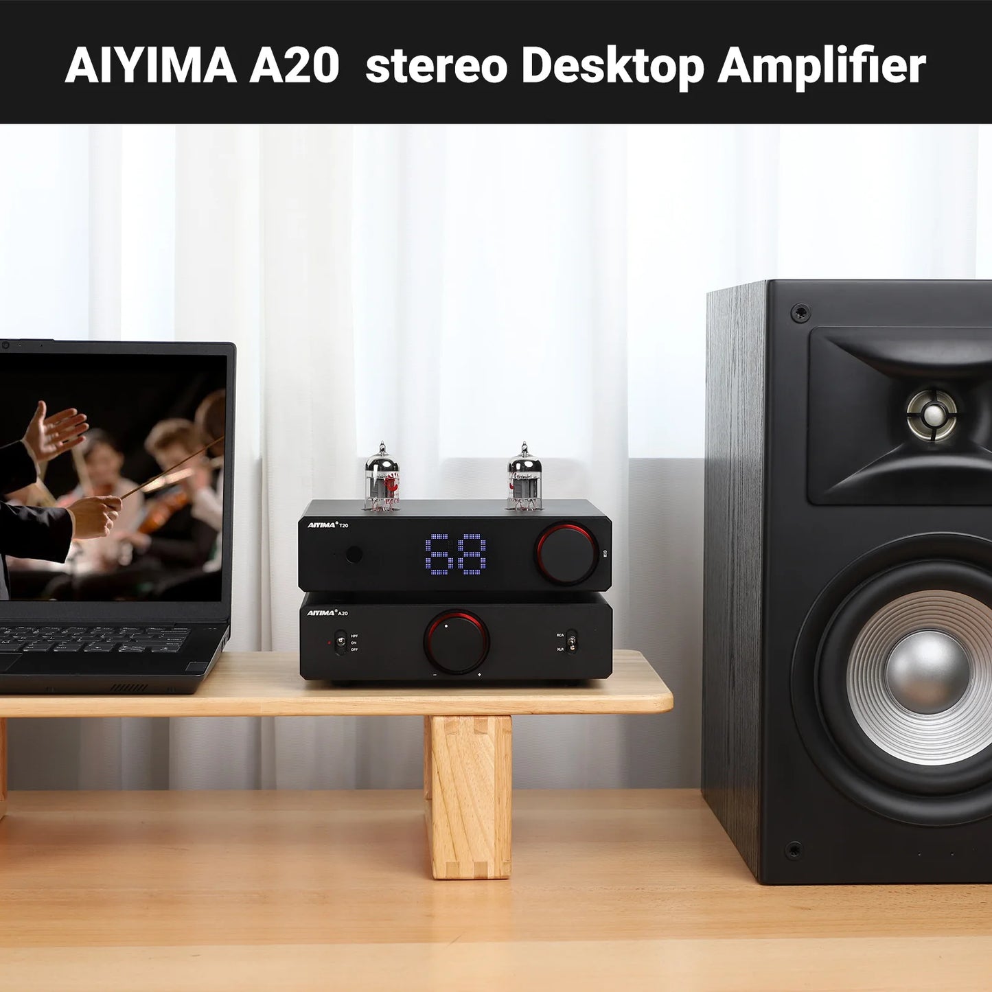 Stereo HiFi 2.0 Power Amplifier with HPF Tone