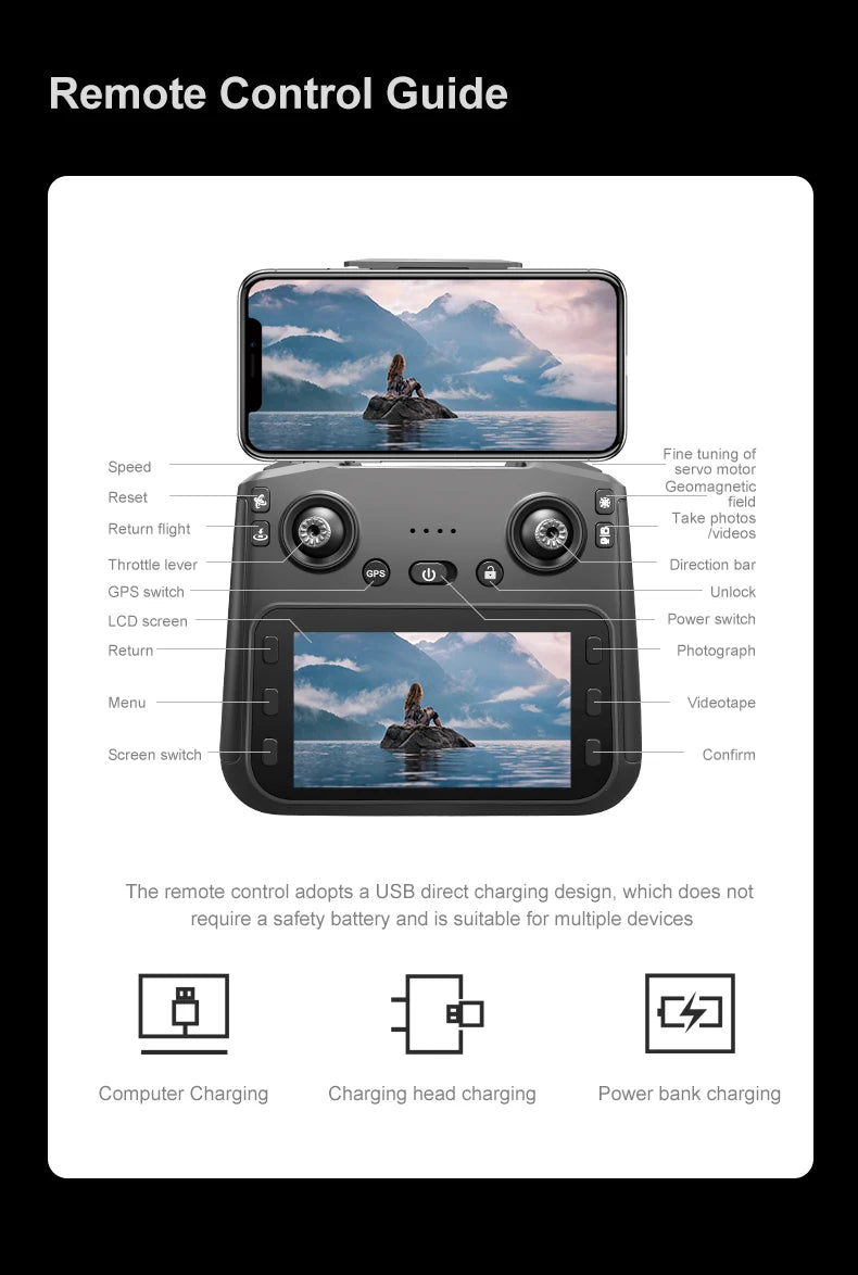 Professional 8K FPV Drone with Brushless Motors and GPS