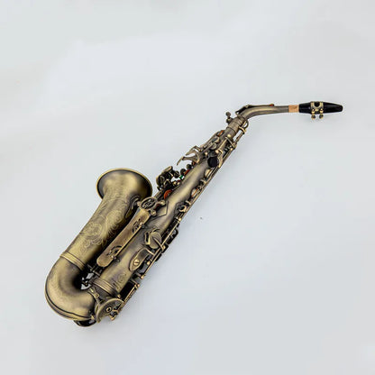 Antique Copper Alto Saxophone E-Flat Professional with Mouthpiece