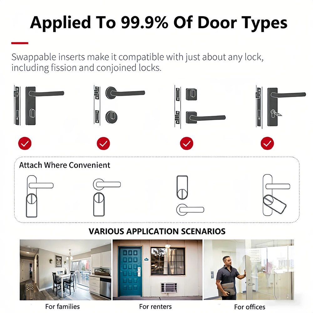 Smart Door Lock Fingerprint Password IC Card Bluetooth