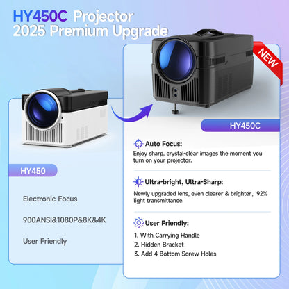 1080P Ultra Short Throw Projector 900 ANSI Auto Focus