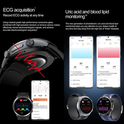 Intelligent ECG Health Leather Watch