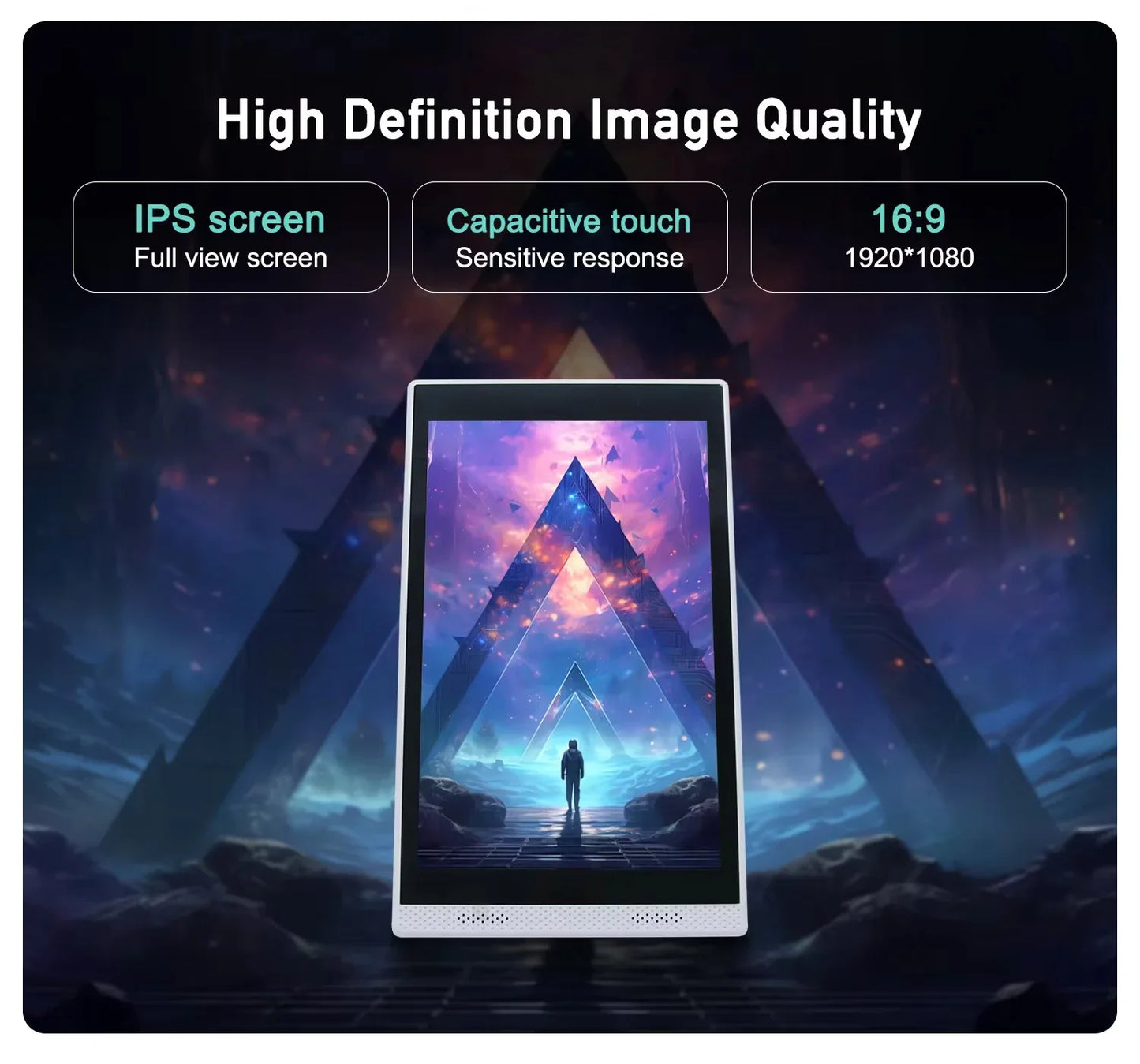 White 10.1" Android Tablet for Restaurant Ordering