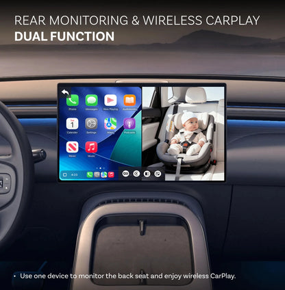 Smart Rear Seat Monitoring Camera with Wireless Car Play