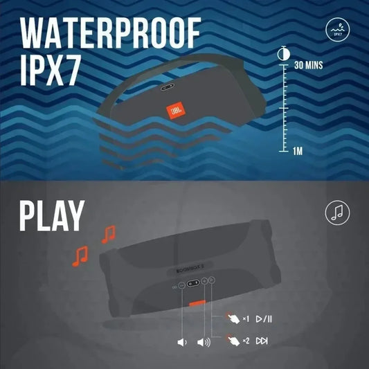 Portable Waterproof Bluetooth Speaker with Powerful Bass