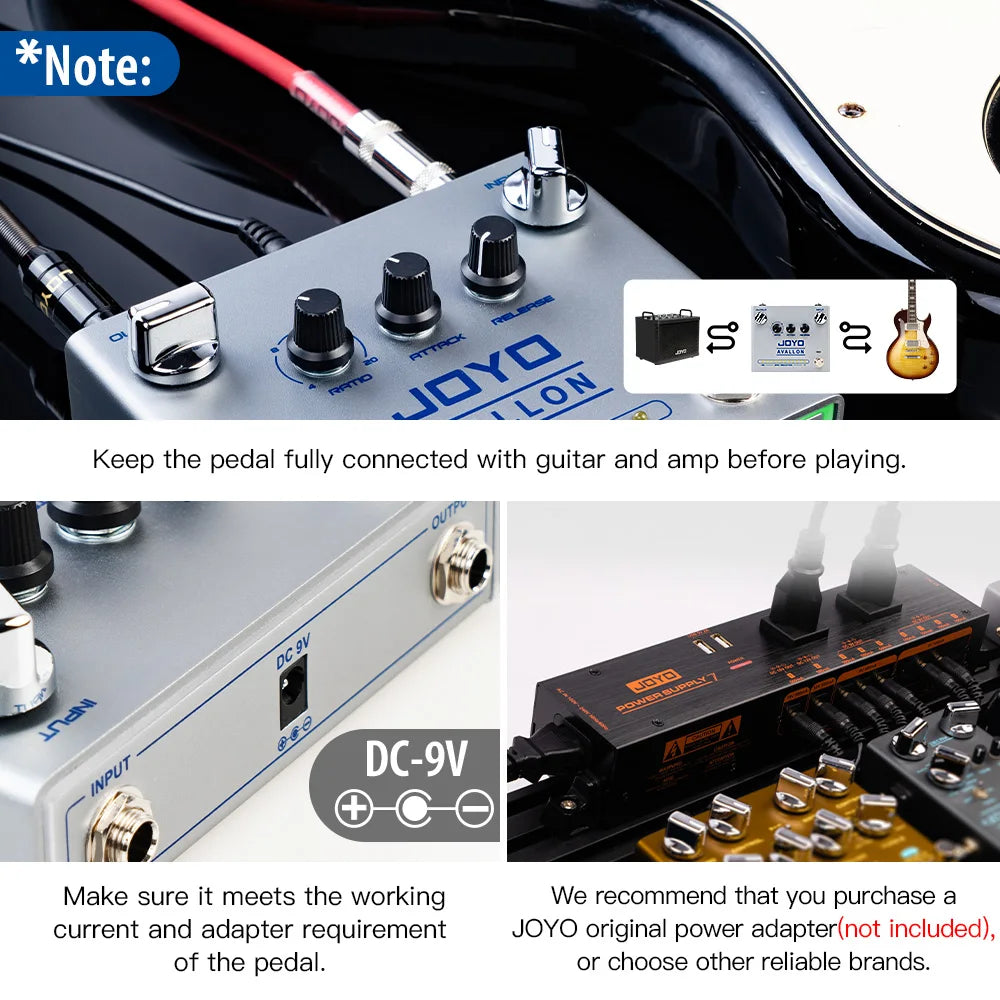 Guitar Compressor Pedal with Ratio Attack Release Controls
