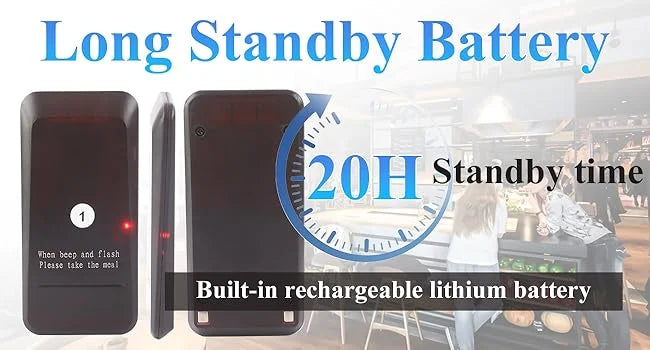 Wireless Restaurant Pager System 16 Beepers Queue Calling