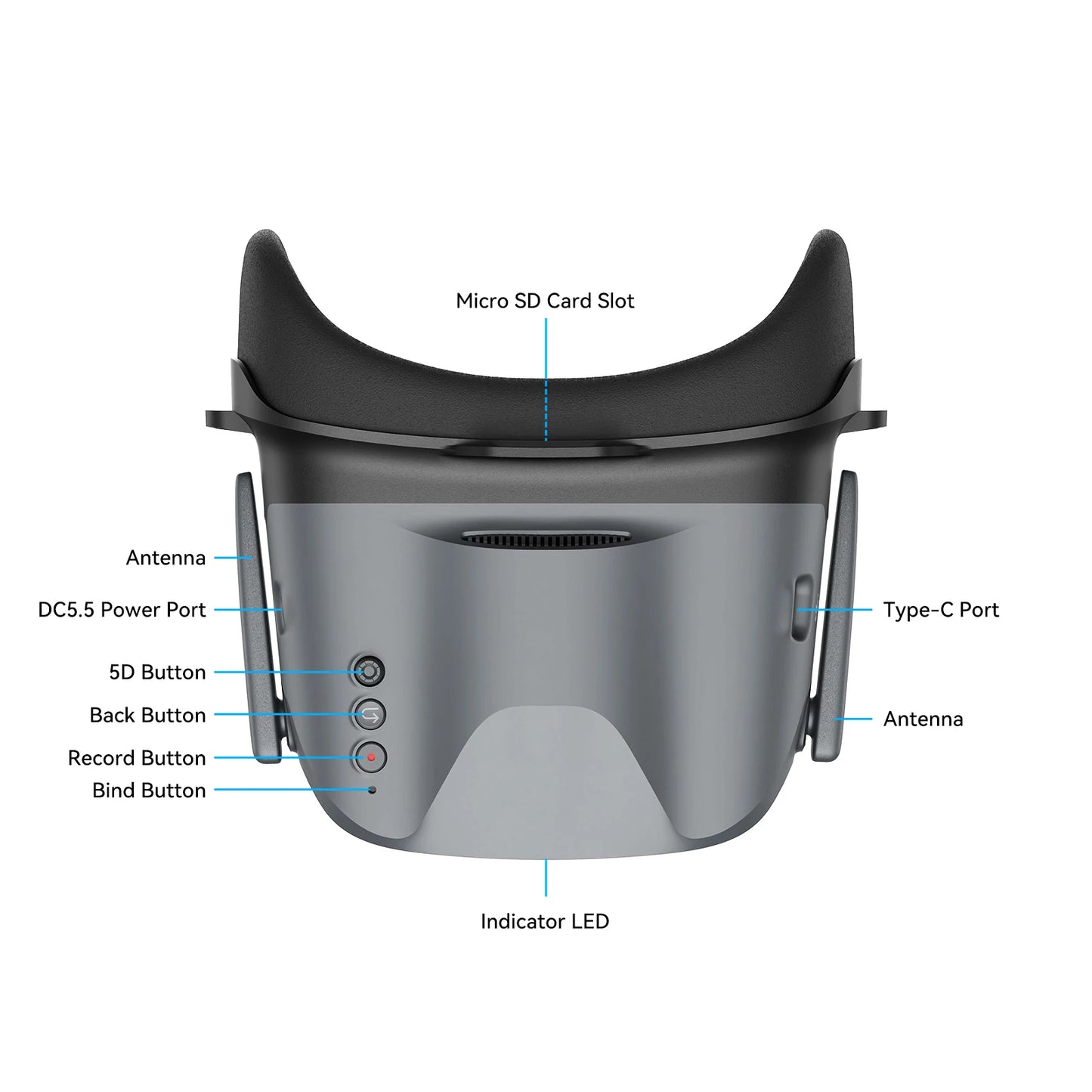 HD FPV Drone Goggles with Wide Screen Display
