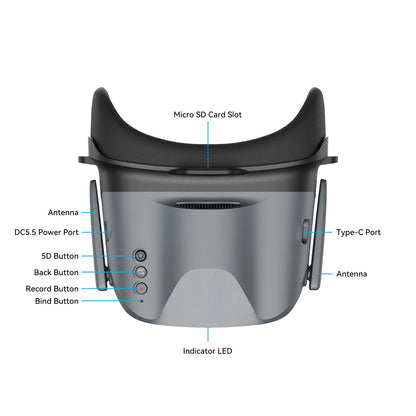 HD FPV Drone Goggles with Wide Screen Display