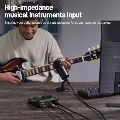 Portable USB Audio Interface with XLR Input and Loopback Feature