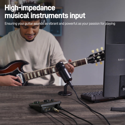 Portable USB Audio Interface with XLR Input and Loopback Feature