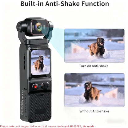 4K Touchscreen Pocket Camera with Stand and 128GB Card