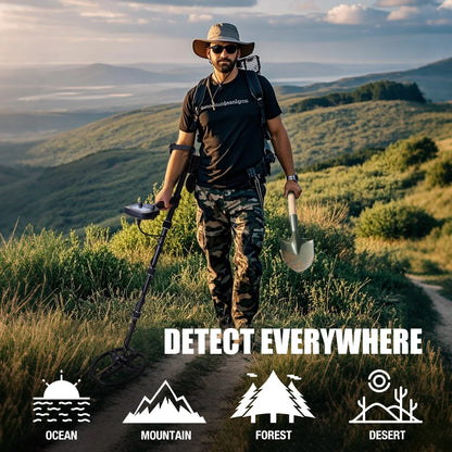 Lightweight Metal Detector with Adjustable Stem