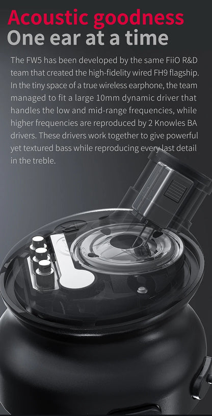 True Wireless Stereo Earbuds with 10mm Drivers