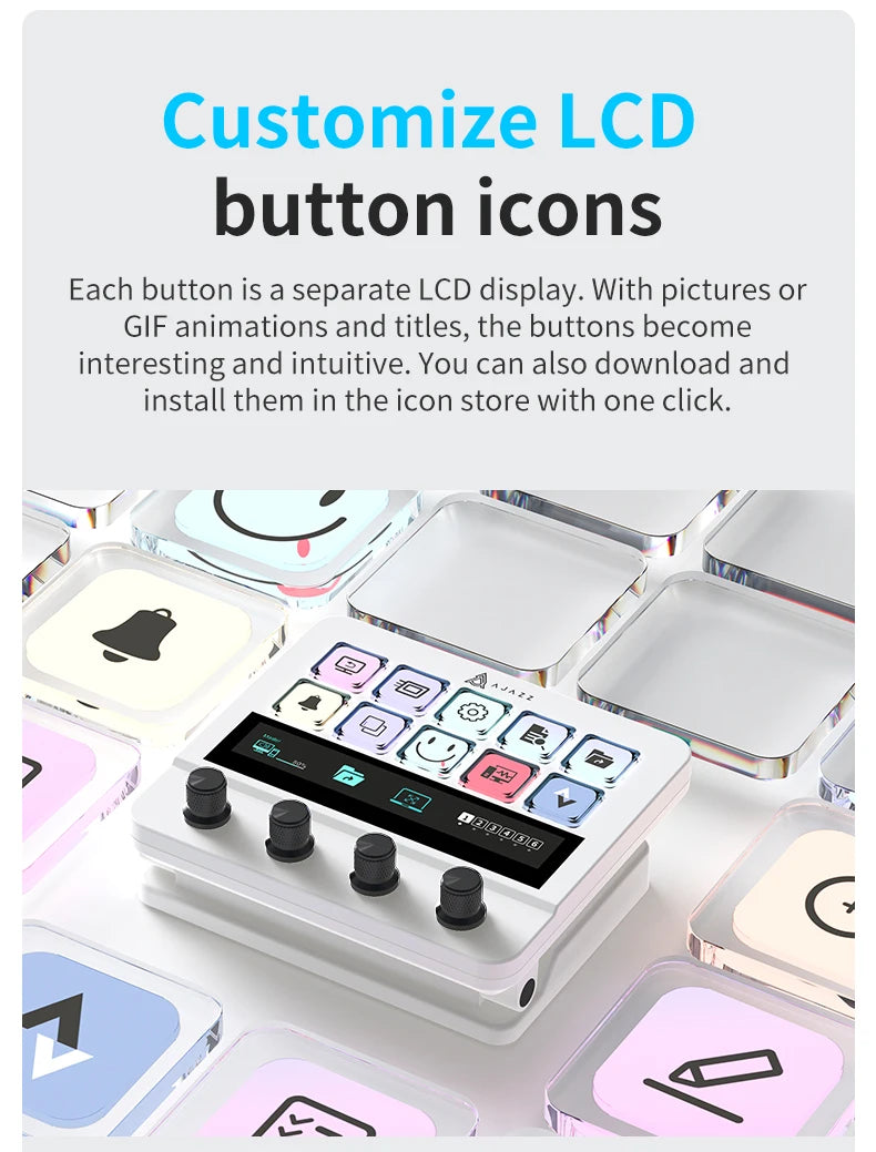 White Mechanical Mini Keyboard with Macro & Multimedia Controls