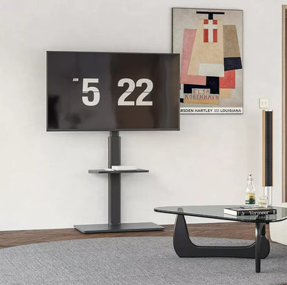 Adjustable Floor TV Stand with Swivel Mount and Cable Management