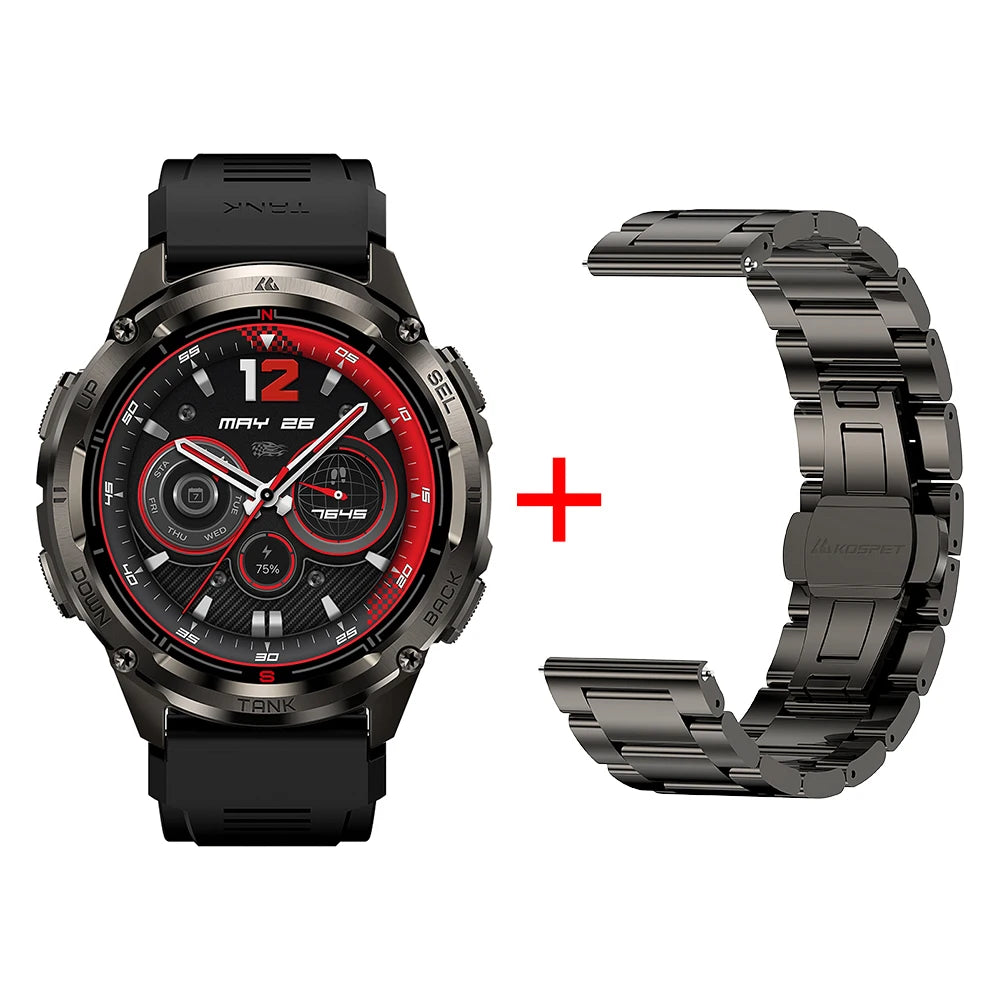 Outdoor GPS Smart Watch with AMOLED Display and Extra Strap