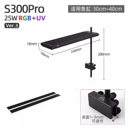 S300Pro LED Aquarium Light with Shades APP Control