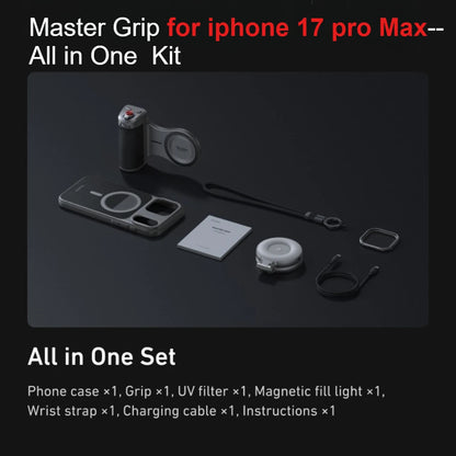 Portable iPhone 17 Pro Max Camera Grip Photography Accessory Kit