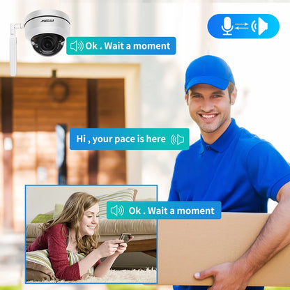 5MP Outdoor PTZ Camera 128GB Human Tracking Audio
