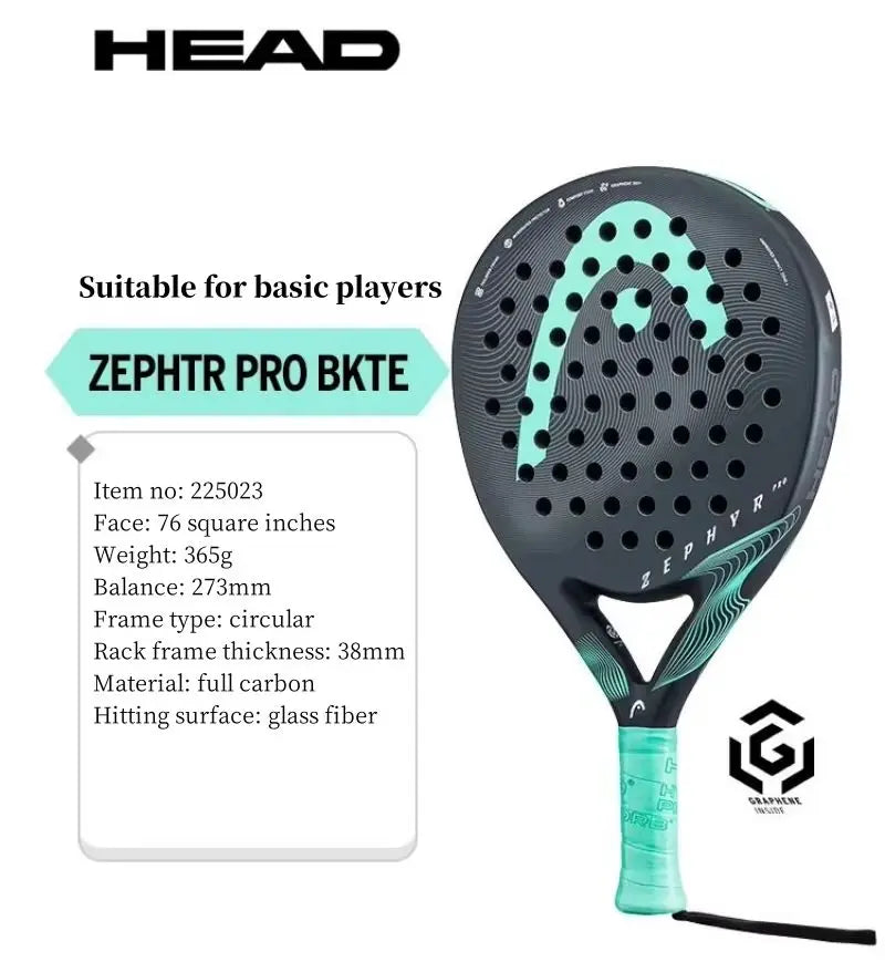 Zephyr PRO Padel Racket Carbon Fibre EVA Core