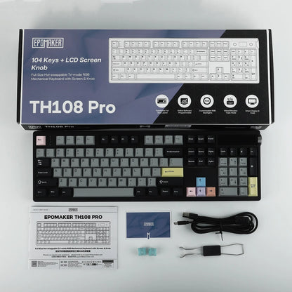 Black Hot-Swap Mechanical Keyboard Wireless, Wired, 10000mAh