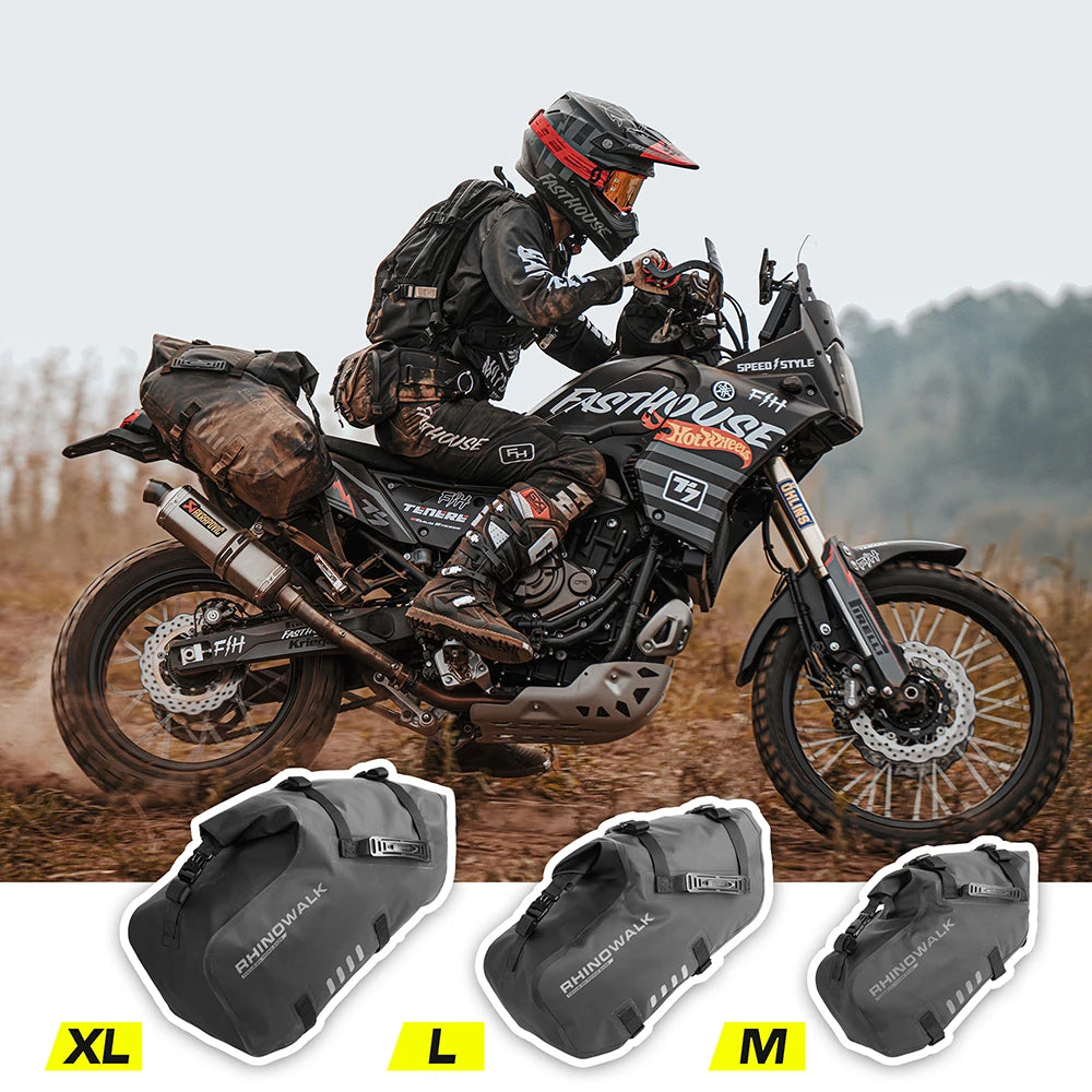 28L Motorcycle Side Bags Waterproof 2-Pack Durable Design