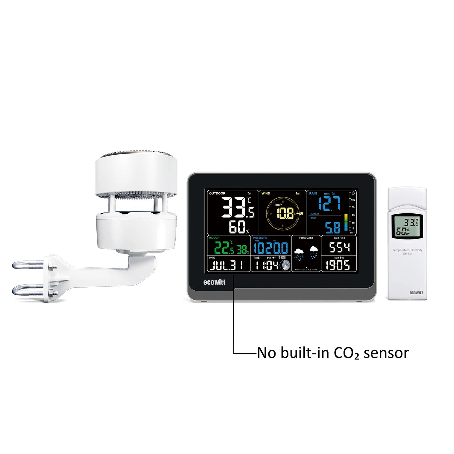 Advanced Wireless Weather Station with Wind, Rain and Temp Tracking