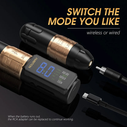 Professional Brushless Tattoo Pen Gold 2400mAh