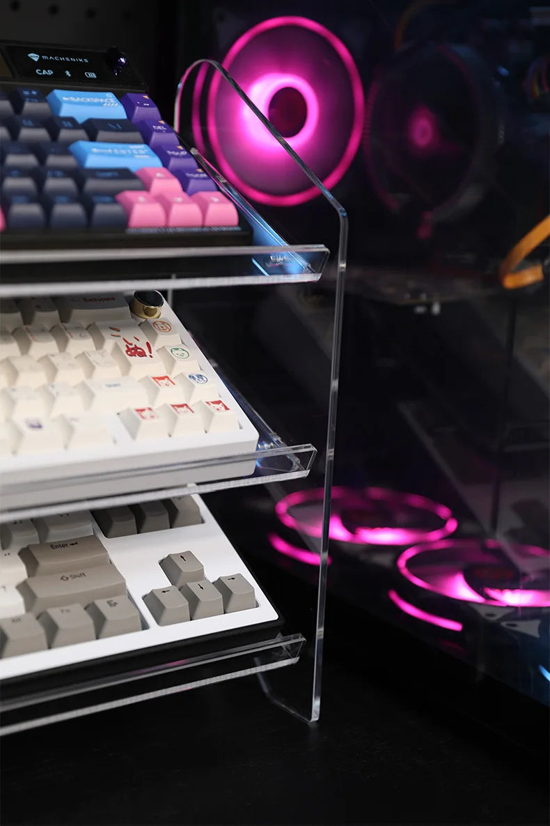 Desktop Organizer 5-Layer Acrylic Keyboard Display Rack