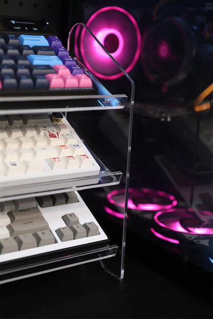 Desktop Organizer 5-Layer Acrylic Keyboard Display Rack