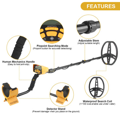 Professional TC 500 Metal Detector Gold and Coin Pinpointing