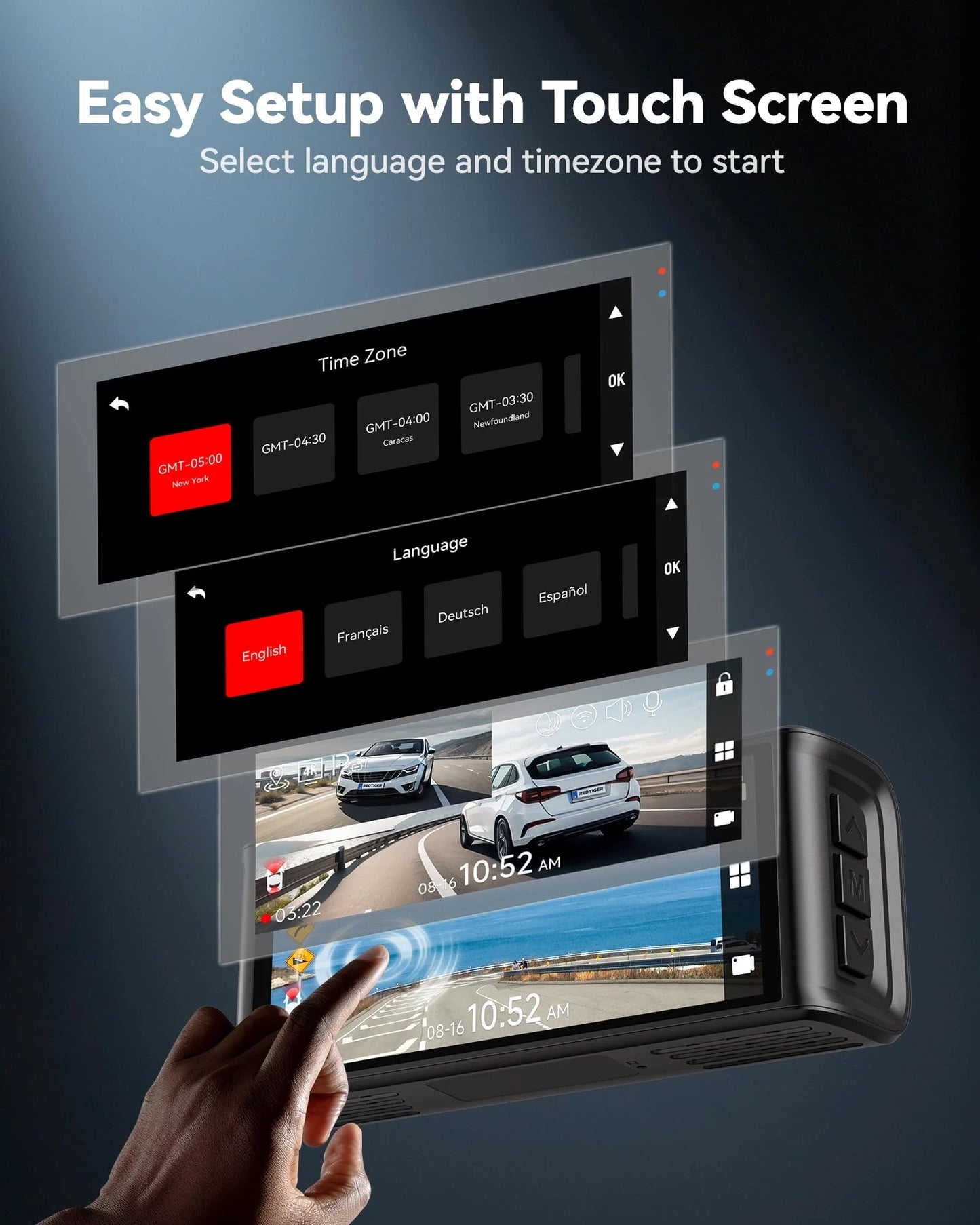 4K Dual Dash Camera Starvis 2 WiFi Car Recorder