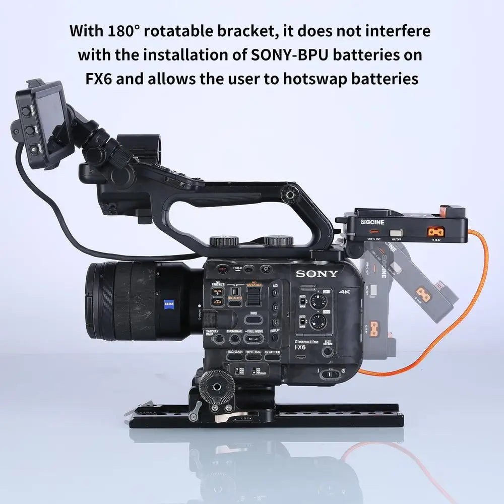 V-Mount Battery Plate Hot Swap USB-C PD D-Tap FX6