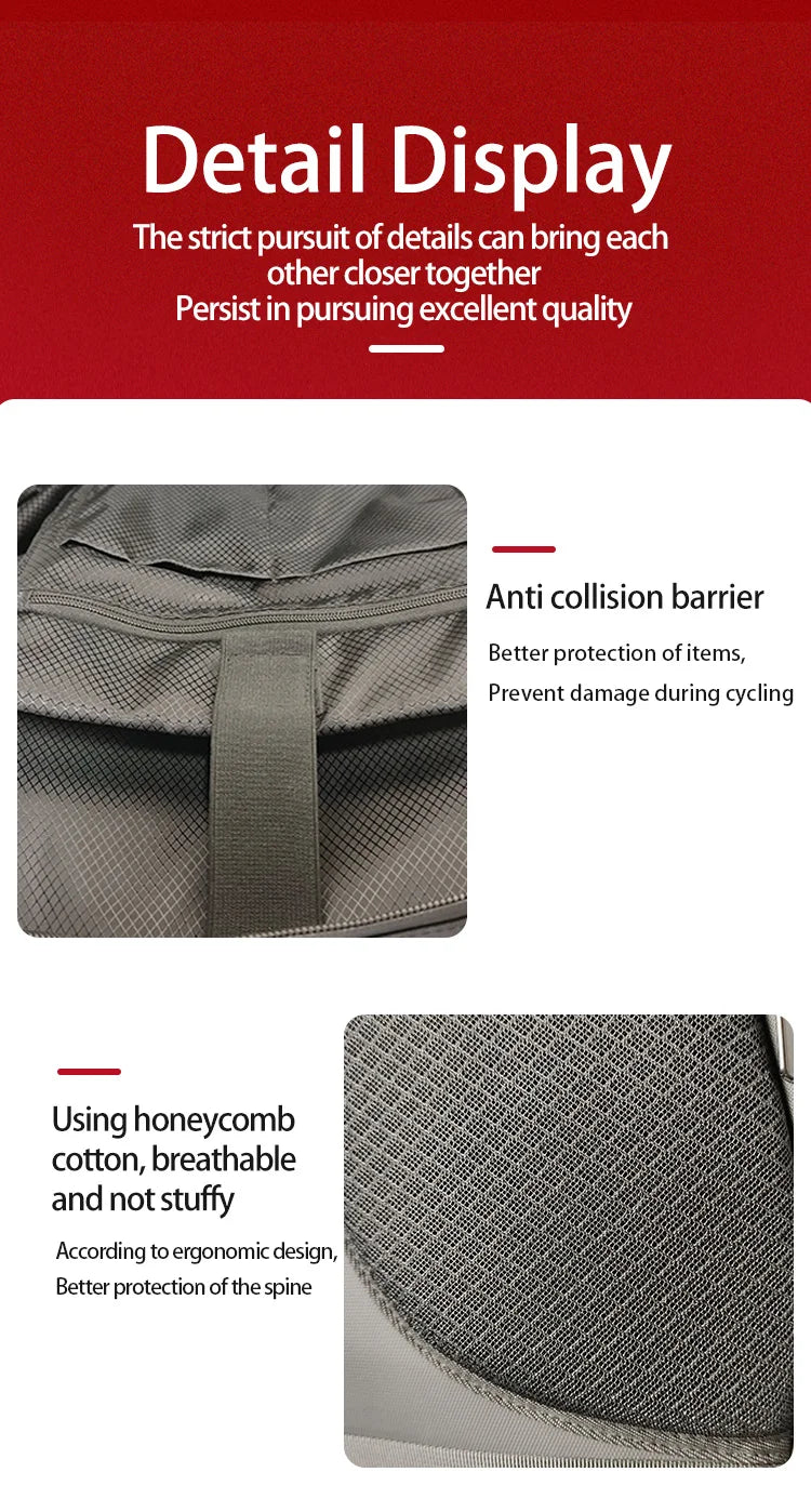 Smart Carbon Fiber LED Backpack for Travel and Cycling