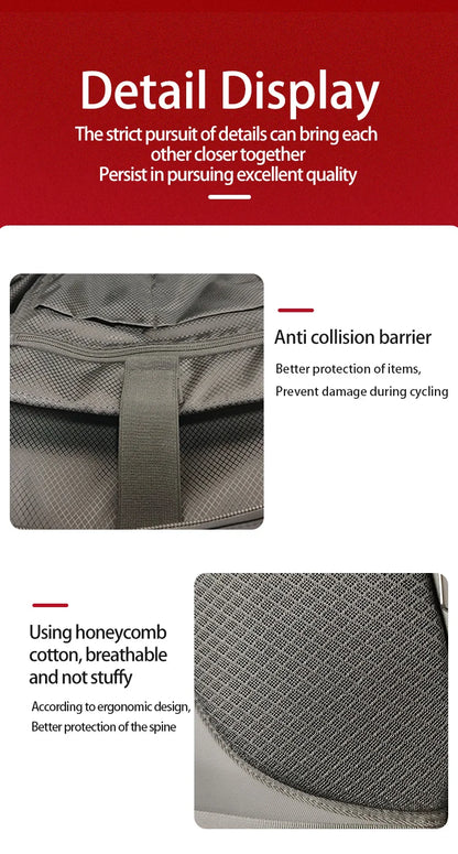 Smart Carbon Fiber LED Backpack for Travel and Cycling