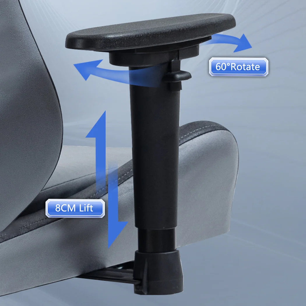 Racing Style Leather Gaming Chair with Adjustable Footrest