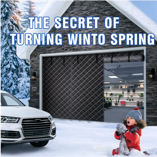 8x7FT Magnetic Garage Door Insulated Curtain Black