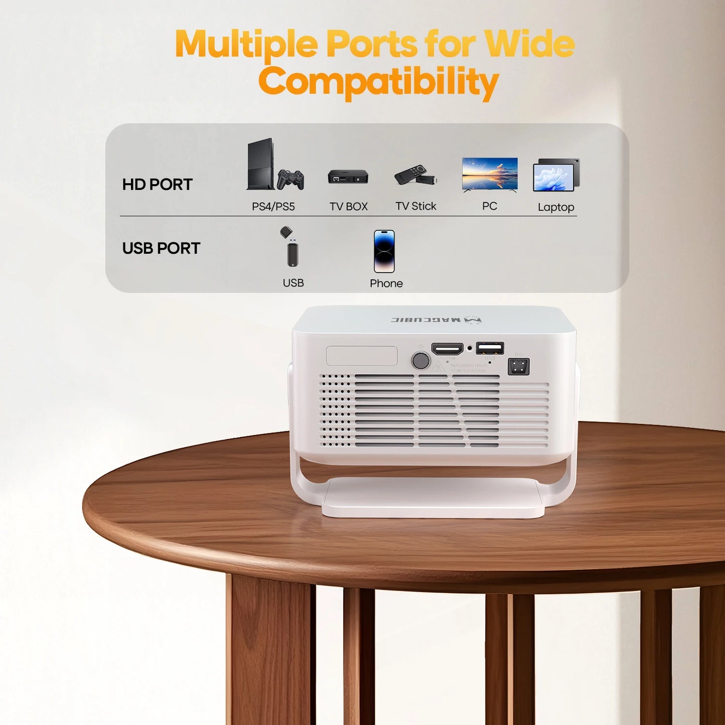 Android 14 Home Cinema Projector 400ANSI Full HD