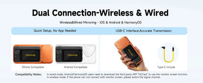 Wireless Selfie Monitor 4K/60fps with Remote for Smartphone Vlogging