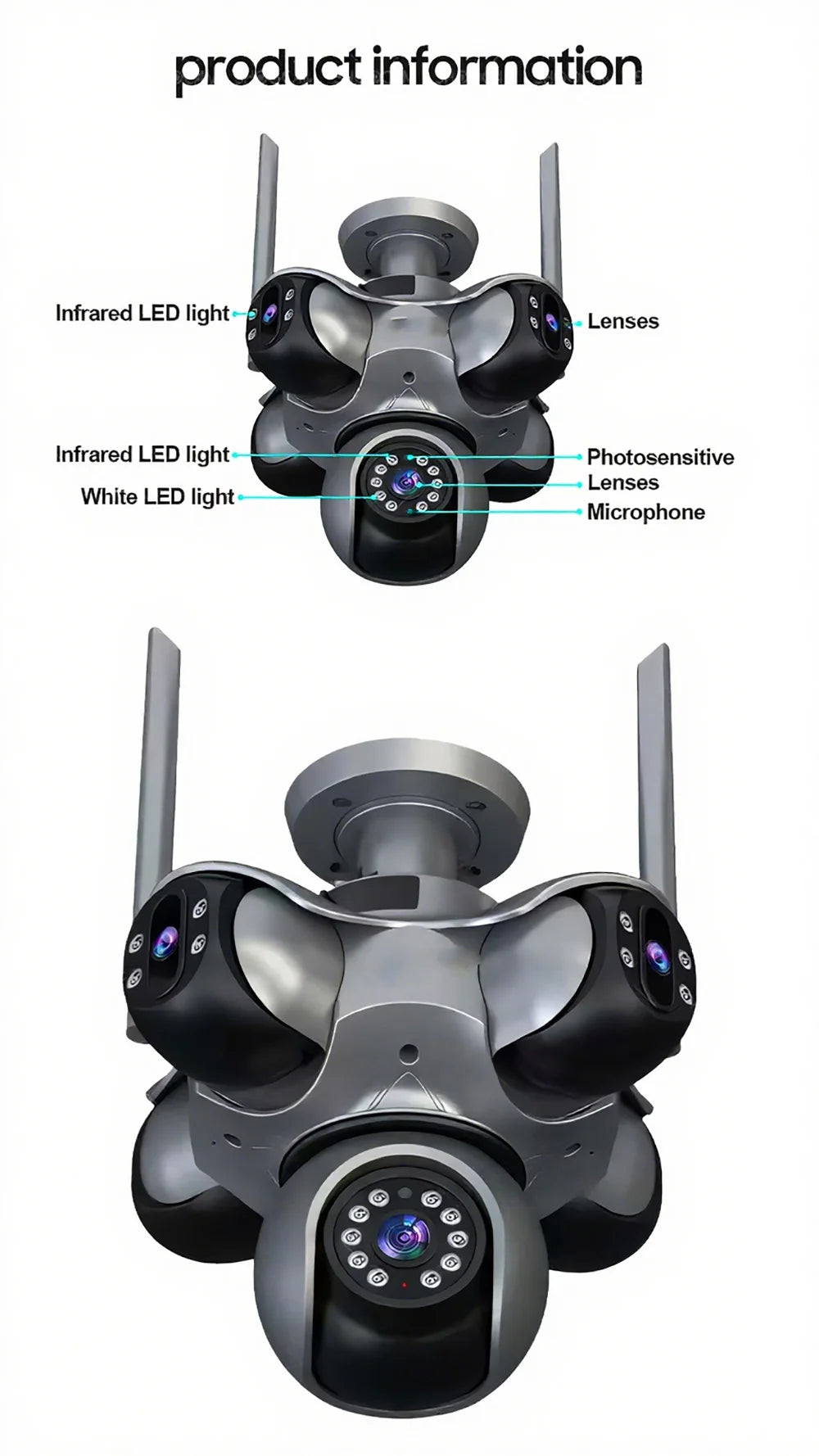 25MP 4K Outdoor WiFi PTZ Security Camera 32GB