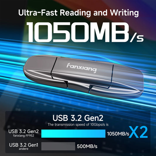 1TB Solid State USB Drive Dual Interface Laptop Tablet
