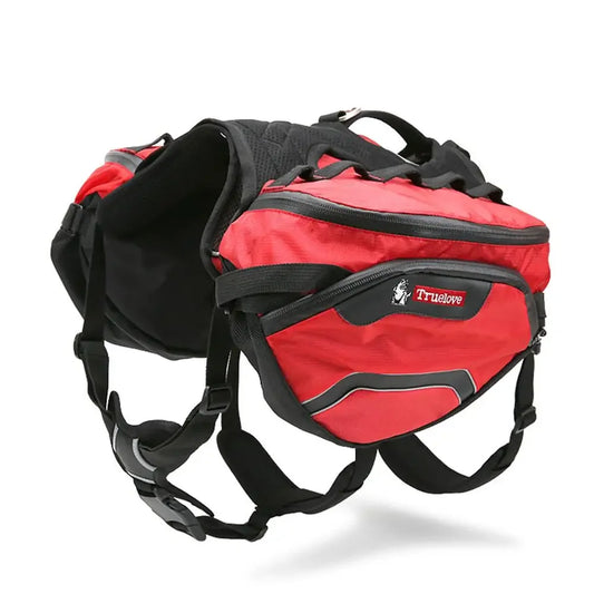 Large 2in1 Pet Backpack Harness Waterproof Red