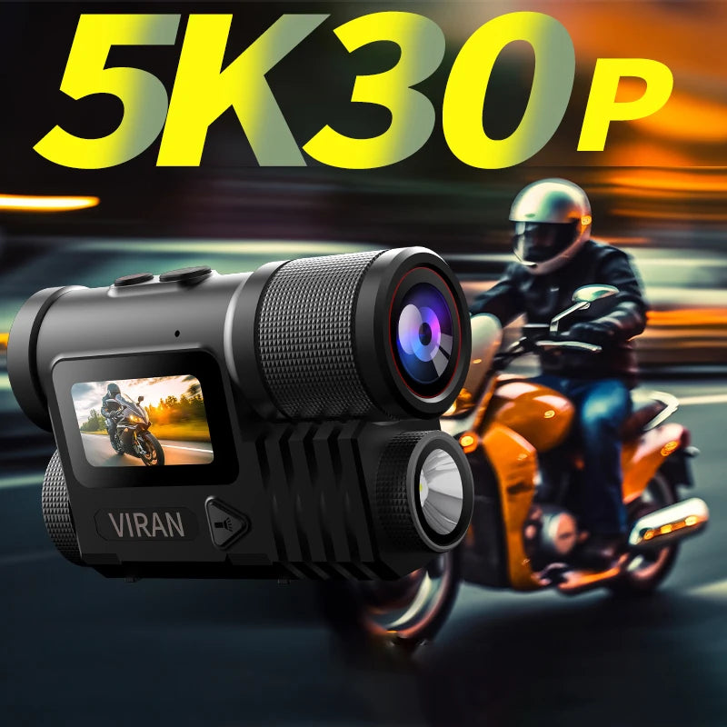 Waterproof 5K Action Camera for Bike and Helmet 32GB